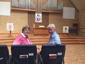 Rev. Jane Van Patter, left,  and Joyce Jackson show off over $100,000 in renovations to St. David's United Church in order to make it a more user-friendly space. HEATHER RIVERS/SENTINEL-REVIEW