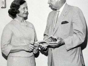 Barbara McLean meets with Ontario Minister of Economics and Development S.J. Randall in 1965. (Sault Star File Photo)