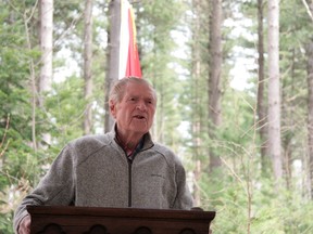 Hanover resident Robert (Bobby) Crawford, who sang at the launch of the Bruce County Forest, sings at the 80th anniversary of the forest. (Steve Cornwell/Postmedia Network)