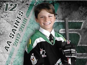 Spruce Grove’s Brett Olson will be sharing the ice alongside 17 other young hockey players this July during the Brick Super Novice Tournament.