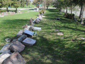 Woodstock police are appealing to the public for help in finding those responsible for toppling 150 monuments at Hillview Cemetery. The vandalism was discovered Wednesday morning.