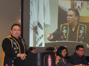 Perry Bellegarde, the national chief of the Assembly of First Nations, addressed those gathered at the Nishnawbe Aski Nation Chiefs Spring Assembly on Wednesday. The three-day assembly, held at the Senator Hotel in Timmins, concluded on Thursday.