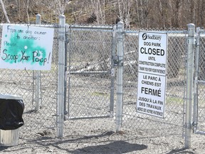 The city is looking at moving a dog park at Riverdale Playground on York Street to undeveloped land at York and Paris. (Gino Donato/Sudbury Star file photo)