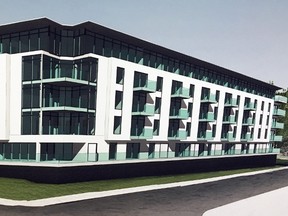 An illustration of the proposed Bayshore Terrace luxury rental suites project.