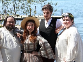 The Seance LARP Studios team, from left: Adam Wemp, Olivia Jol, Anton Kaduck and Kevin Kaduck. Team member Pigeon Kaduck is not in photo. (Lyla Morris/Supplied Photo)