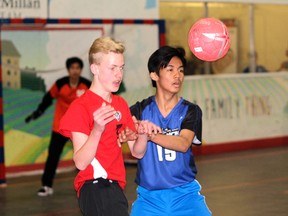 The junior high handball provincials recently attracted 52 teams to Millennium Place in Sherwood Park. Shane Jones/News staff