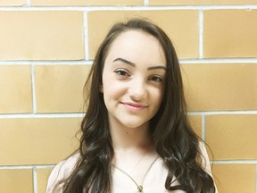 Photo supplied
Cloey Odenback, a student at École secondaire catholique Franco-Ouest, is excited about her upcoming duties as student trustee.