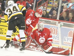 Action from the Ontario Hockey League championship series between the Hamilton Bulldogs and Soo Greyhounds.
Postmedia/Sault Star