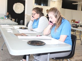 Volunteers from the Melfort and District Museum worked the phones durring the windows project  telethon at Melfort’s Historic Post Office on Thursday, May 10.