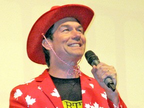 Actor Jerry O'Connell wore a red hat and red and white maple leaf jacket to the Capitol Centre Tuesday to prove his love for Canada. O'Connell was in town for a special screening of his TV series Carter. Cindy Males / For The Nugget