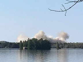 An Anita Avenue resident took a picture following a quarry blast around 9:06 a.m. this morning. A Seismologist with Natural Resources Canada confirms the quarry blast registered on the Richter Scale and there was no earthquake.