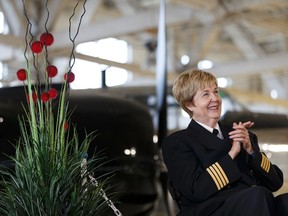 Canadian aviation trailblazer Capt. Rosella Bjornson is honoured during a ceremony at the Alberta Aviation Museum in 2016.

Ian Kucerak/Postmedia Network