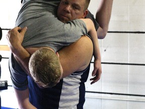 FILE PHOTO
‘Butcher’ Bill Yates demonstrates a wrestling move during an introductory wrestling clinic in 2016.
