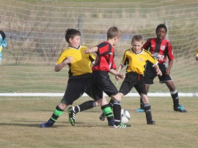 Hanna Heat U11 team faced off against Three Hills on May 7, tying with the larger team 1-1. Two days later they played against Carbon, losing 3-1 against the visiting team as several players were unavailable for the game, and the visitors were late, leading to the home team waiting in the cold and rain.