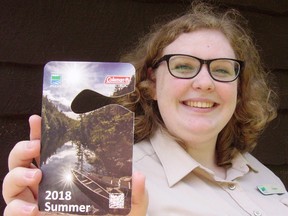 Gate attendant Elaine Donck holds a season's day pass to Port Burwell Provincial Park, which recently opened for the year. Elaine is a Straffordville resident entering second-year concurrent education studies at Brock University. (Eric Bunnell/Special to Postmedia News)