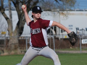 Jordan Kennedy is one of several arms in the Algonquin Barons stable of pitchers as they look defend their 2017 NDA baseball title. Dave Dale / The Nugget