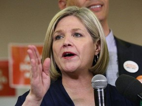 The gap between the parties of Andrea Horwath and Kathleen Wynne isn’t great, but there is so much anger against the premier and her party that those who hold Liberal sympathies but are unwilling to vote Liberal might possibly throw their support behind the New Democrats. Indeed, that’s what Ontario’s elementary teachers’ union has done. Photo by John Lappa/Sudbury Star