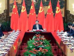 In this photo released by China’s Xinhua News Agency, Chinese President Xi Jinping, centre, meets with a delegation from North Korea’s ruling Worker's Party in Beijing on Wednesday, May 16. China urged ally North Korea not to cancel a historic summit between its leader, Kim Jong Un, and U.S. President Donald Trump. Yao Dawei/Xinhua via The Associated Press