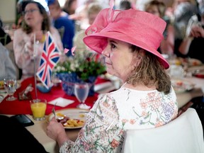 Hats, dresses, suits and fascinators set the scene at the Royal Wedding viewing party at the Renaissance Event Venue on May 19, 2018