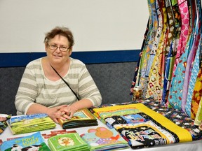 Thea Smith sells her “Kool Stuff” at the Alberta Marketplace on May 16. (Taryn Brandell | Mayerthorpe Freelancer)