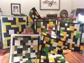 The Whitecourt Pins and Pine Needles Quilt Guild made seven quilts for those affected by the Humboldt Broncos bus crash that killed 16 people (Submitted).