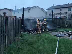 Shed fire investigated