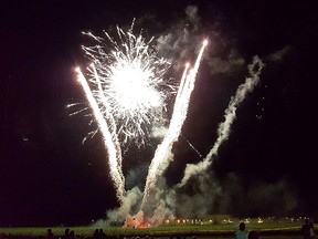 Organizers of the Chatham Canada Day celebration are happy to receive a $15,000 donation in order to be able to hold fireworks on June 30, 2018, ahead of Canada Day celebrations planned for July 1, 2018. More than 3,000 people attended the fireworks display at St. Clair College Thames Campus in Chatham, held in August 2017, after inclement weather cancelled the show originally planned for June 30, 2017. (Trevor Terfloth/The Daily News )