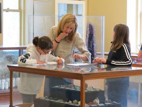 Students from St. Martha Catholic School participating in the Beyond the Classroom program at Miller Museum of Geology in Kingston. (Supplied photo)
