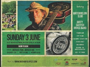 The 29th annual Back 40 Folk Festival is soon to get underway at Morden Park, featuring some of Manitoba’s best musicians, artisans, and food from noon until 8 p.m. on Sunday, June 3, 2018.