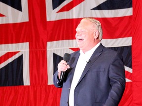 PC Leader Doug Ford made a stop in Chatham at the John D. Bradley Convention Centre on Wednesday. (Trevor Terfloth/The Daily News)