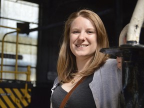 Elizabeth Nagy stands in the now-open section of the Elgin County Railway Museum, scene of this coming weekend's Beer-lesque and Carniv-ale. The day-long event will feature steampunk-themed entertainers, live music, and a variety of craft beverages from around Southwest Ontario. (Louis Pin/Times-Journal)