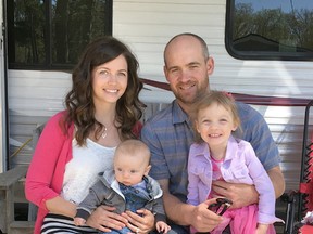 The Exeter Hike of Heroes for Huntington Disease will be held June 2 at MacNaughton Park, involving walks of 2 km, 4 km or 8 km along the trail, as well as a barbecue, entertainment and fun for the kids. Crediton’s Lindsay Groot above left with her husband Mike and their children Kane and Freya, is the co-ordinator of the Exeter hike. (Handout/Exeter Lakeshore Times-Advance)