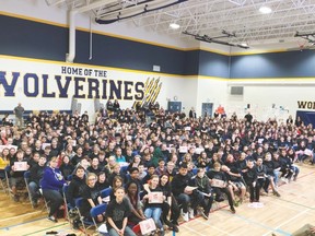 460-plus Grade 6 students between Black Gold Regional Schools and STAR Catholic completed the DARE program under the tutelage of SRO Cst. Muz and City of Leduc CPO Brad Agotnes.