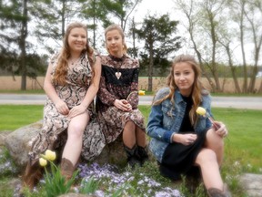 Small Town Girls, from left, are Cassie, Haley and Hannah Van Maele. (CHRIS ABBOTT/TILLSONBURG NEWS)