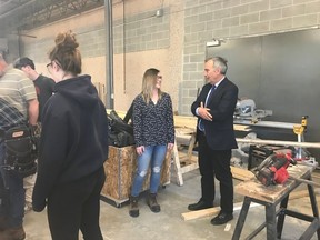 Submitted photo
Bay of Quinte MP Neil Ellis speaks with one of the participants in the Bay of Quinte Young Women in Leadership Program. The program offers young women in the riding an opportunity to job-shadow a mentor in a local business, agency, organization, or office.