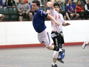 Team Alberta, which included three Park players, defeated Ontario on Saturday en route to a men's gold medal win at the Senior Team Handball National Championships at Millennium Place. Shane Jones/News Staff