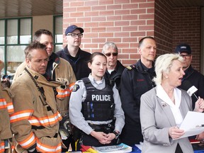 The city recognized Emergency Preparedness Week with local police, firefighters, industrial players, city administration and council at the Co-op parking lot on May 6.