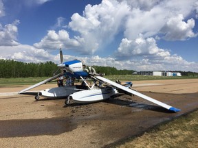 A pilot was forced to make an emergency landing at the South Cooking Lake Airport on Monday afternoon as a result of a cabin fire, the cause of which has yet to be determined.