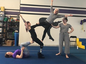 Erin Ball, second from left, will be moving her company, Kingston Circus Arts, to a new location on July 1. (Supplied Photo)