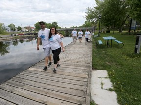 More than 75 people walked for the first-ever Walk for Alzheimer's in Napanee on Saturday. (Meghan Balogh/The Whig-Standard/Postmedia Network)