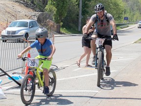 Tour of Kincardine was held on Sunday May 27, 2018 and the hot weather made it tough for competitors to keep up the pace. Winners were announced after racers completed the almost 25 kilometre course which included a little bit of everything when it comes to terrain. Sophie Hotchkiss of Kincardine had a big win in the Open Women's category as everyone celebrated completing the course. (Ryan Berry/ Kincardine News and Lucknow Sentinel)