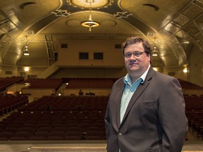 Glenn Brown, Sanderson Centre general manager, says the 2018-19 season will be bigger, with 10 additional performances. (Brian Thompson/The Expositor)