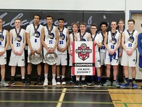 The Oxford Attack under-16 major midget boys’ basketball team won gold at the Ontario Basketball Association Ontario Cup provincial finals in Ottawa May 11 to 13.

Submitted photo