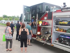 Kenora Fire and Emergency Services personnel were on hand to answer questions from the public at Family Fun day sponsored by Keewatin Patricia District School Board at Kenora Recreation Centre, Sunday, May 27.
Reg Clayton/Daily Miner and News