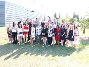 Some of the graduates of the Cumberland College programs based at the Melfort Campus. They celebrated their graduation on May 28.