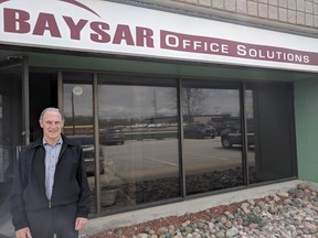Baysar Office Solutions' owner Dan Barry stands in front of the company's Upper Canada Drive office. The company is celebrating its 25th year in 2018.
Handout/Sarnia This Week