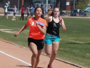 Grade 7 and 8 students at Clear Vista participated in a number of track and field events at Norm Brown Field May 22.