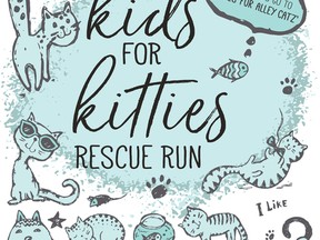 The second annual Kids for Kitties Rescue Run/Walk is Sunday, June 3, 2018 benefiting Allies for Alley Catz cat rescue in Kincardine.