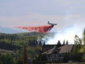 A fire west of Cochrane on Wednesday, May 16.