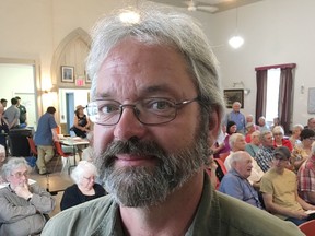 Libertarian candidate Steve Gebhardt says the party's philosophy is a good fit with his riding of Lanark-Frontenac-Kingston on Monday, May 28, 2018. 
Elliot Ferguson/The Whig-Standard